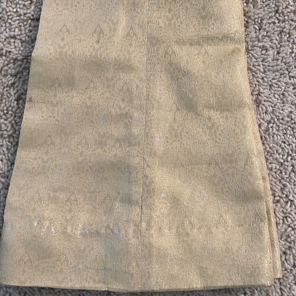 Girls, golden color banaras pants for Pakistani Indian clothes. - Picture 2 of 4